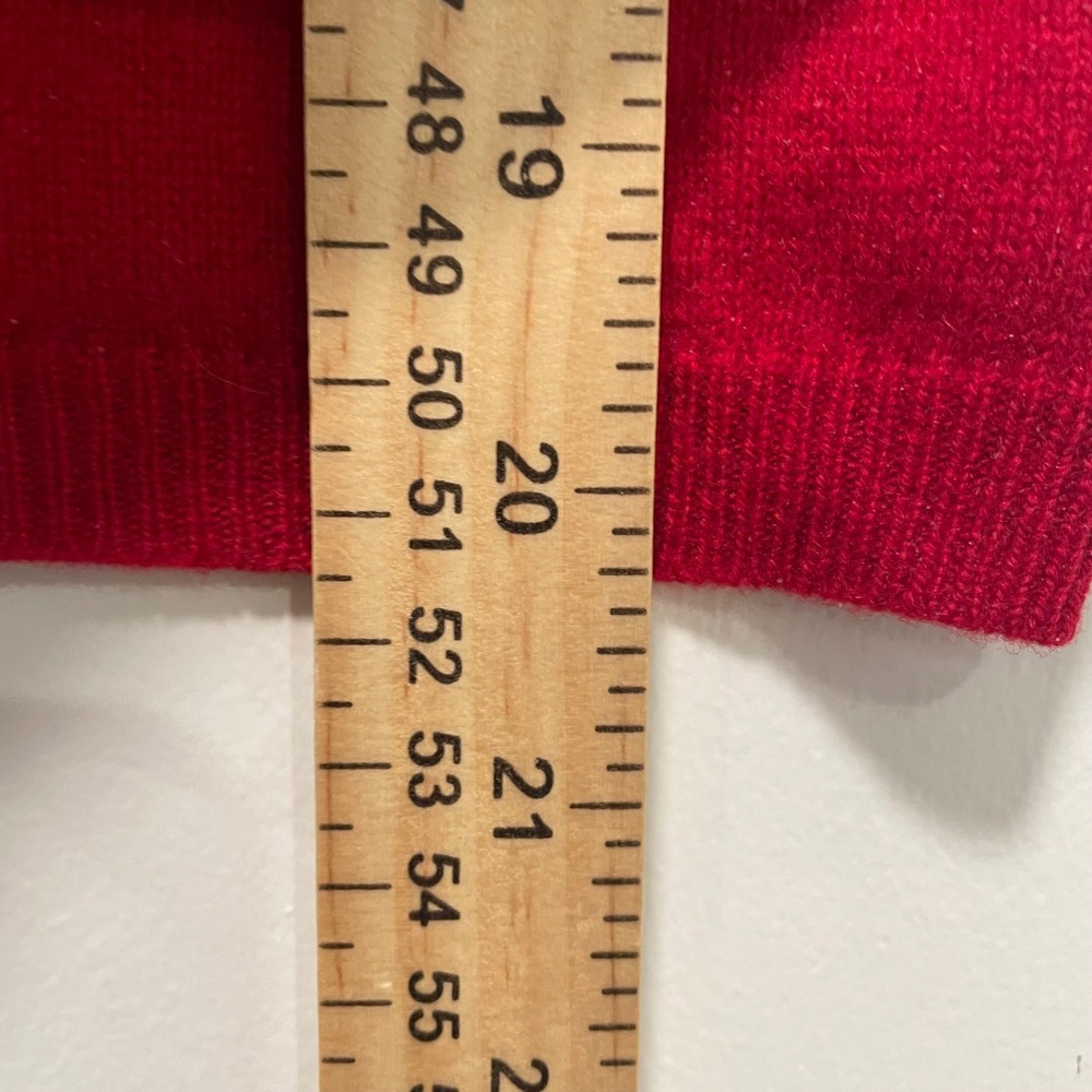 Croft & Barrow Red 100% Cashmere Turtleneck Sweater Women Small Long Sleeve Knit - Picture 7 of 7